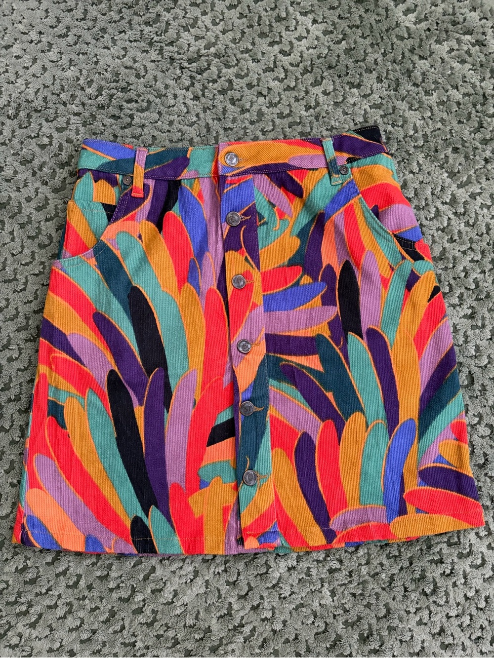 Farm rio x Anthropologie Bold Multi-Color Abstract Skirt